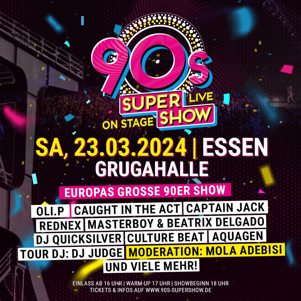 90s Super Show Essen Die 90s Super Show im Ruhrgebiet erleben